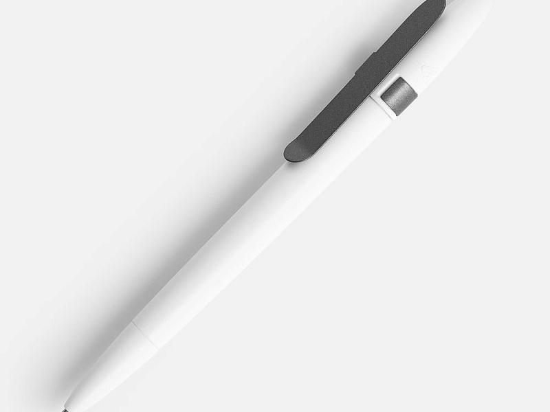 Ручка шариковая Prodir DS5 TSM Metal Clip, белая с серым