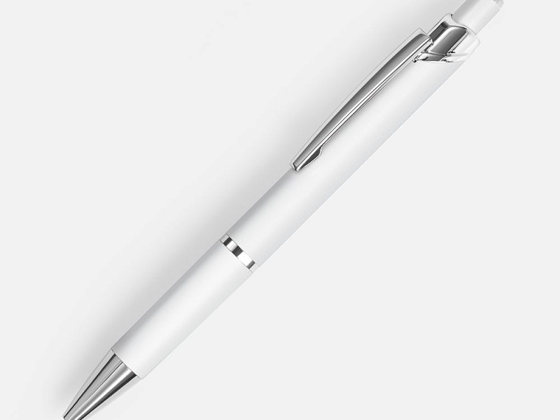 Ручка шариковая Chromos Soft Touch, белая