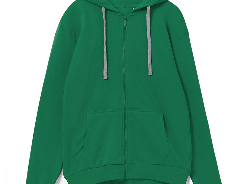 Толстовка на молнии с капюшоном Siverga, зеленая