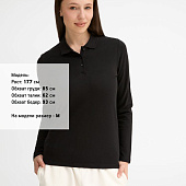 Рубашка поло женская с длинным рукавом Perfect LSL Women, черная