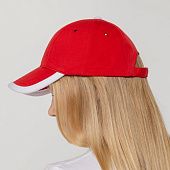 Бейсболка Honor, красная с белым кантом