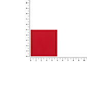 Лейбл из ПВХ Dzeta, L, красный