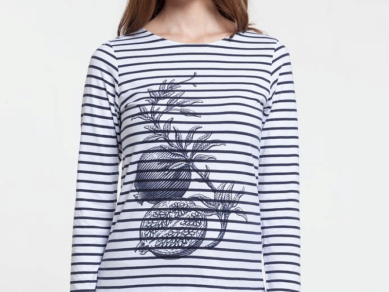 Футболка женская Grand Granat, белая с синим