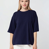 Футболка унисекс оверсайз Street Vibes, темно-синяя