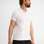 Рубашка поло мужская Brandy Men, белая с темно-синим