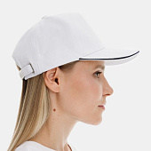 Бейсболка Long Beach, белая с темно-синим