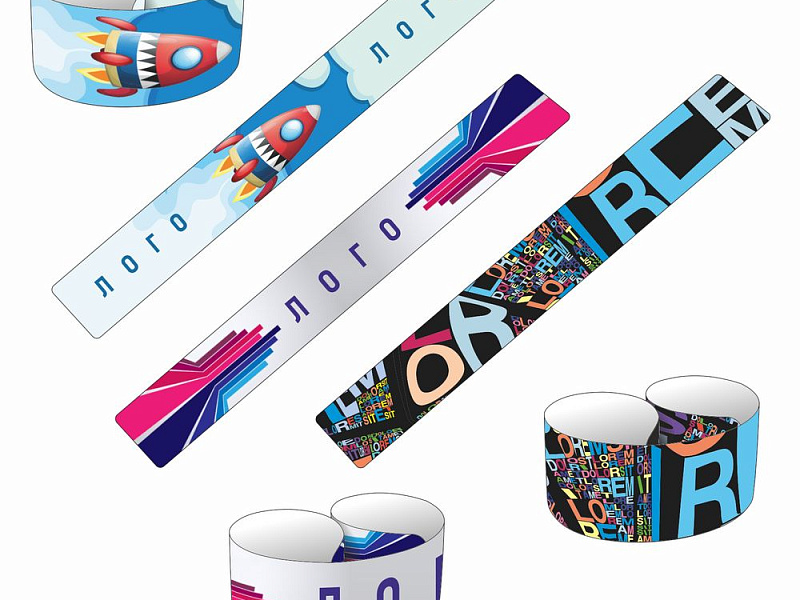 Браслет Slap с печатью на заказ