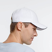 Бейсболка Spiker, белая с темно-синим