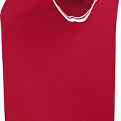 Рубашка поло женская Pasadena Women 200 с контрастной отделкой, красная с белым