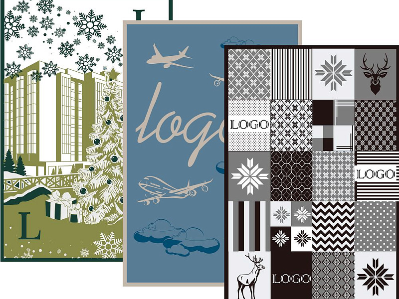 Плед на заказ Tricksy Net, 3 цвета, М, полушерсть