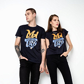 Футболка «Мы все слегка того», темно-синяя