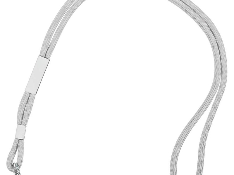 Шнурок для бейджа Tube Metal, серый