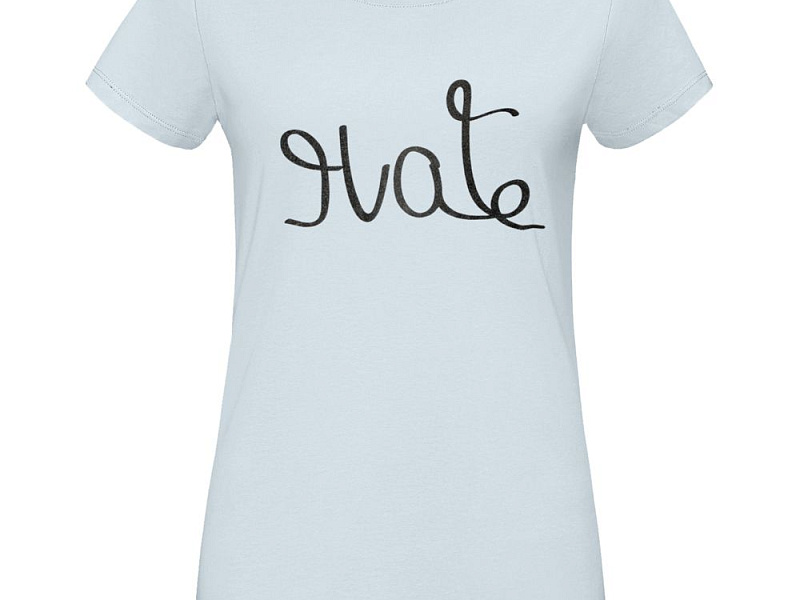 Футболка женская Hate-Love, голубая