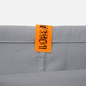 Лейбл тканевый Epsilon, S, оранжевый неон