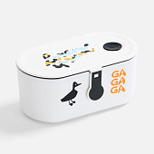 Ланчбокс Lunch Break, белый с черным