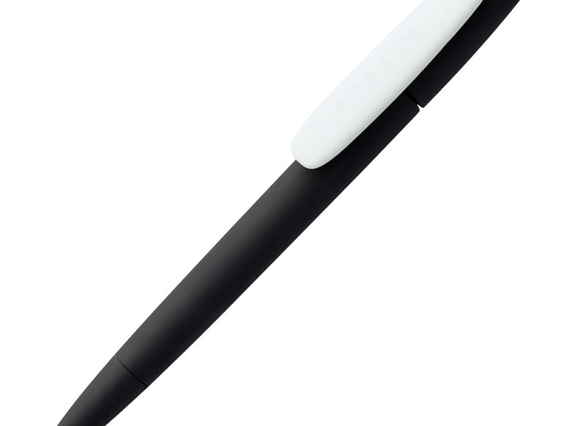 Ручка шариковая Prodir DS5 TRR-P Soft Touch, черная с белым