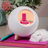 Беспроводная лампа-колонка Right Meow, белая