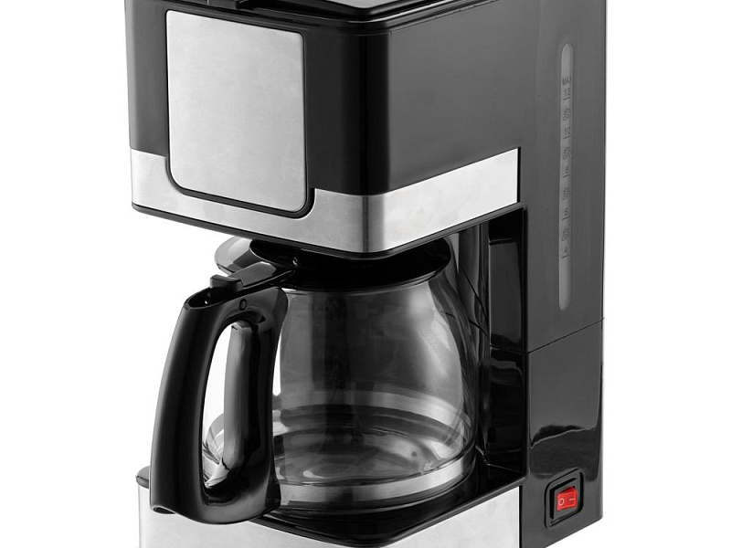 Электрическая кофеварка DayDriver, черно-серебристая