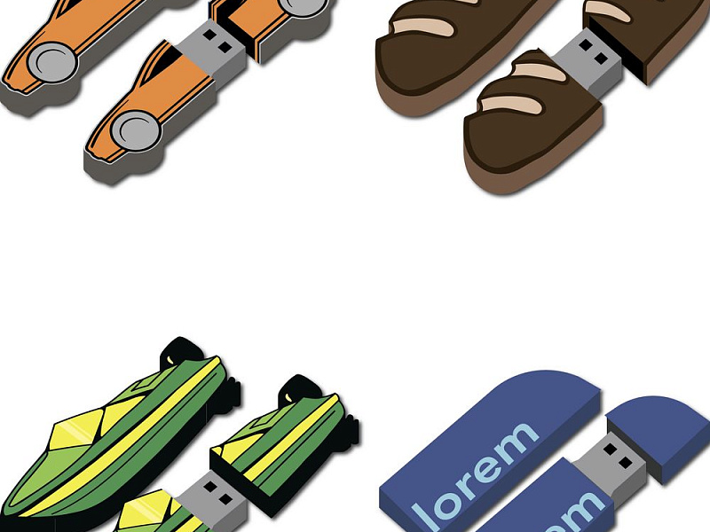 Флешка Gummi на заказ, 64 Гб