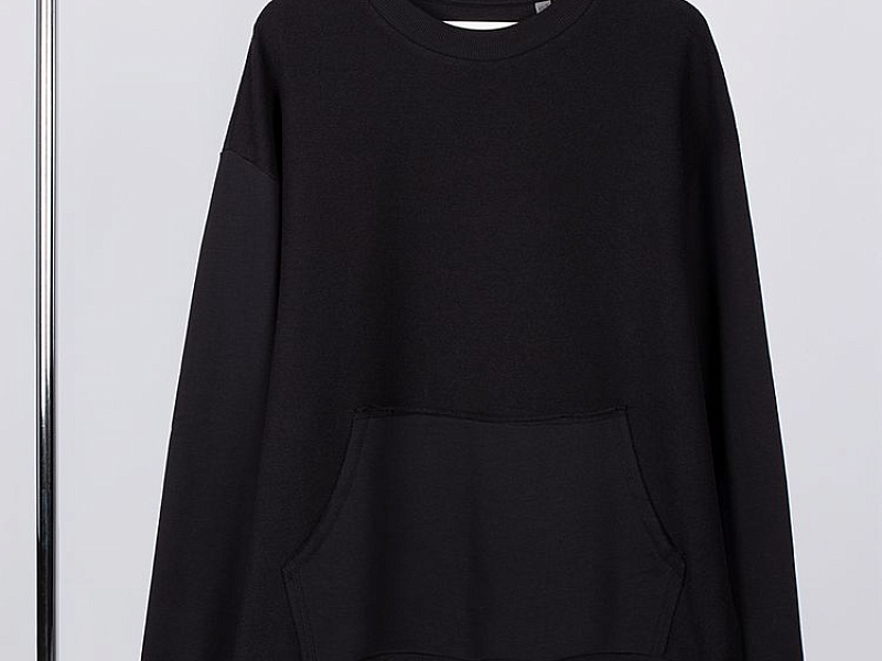 Свитшот оверсайз унисекс Vozduh, черный