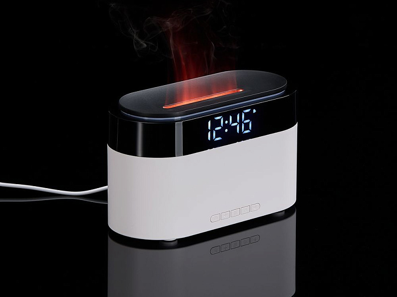 Увлажнитель-ароматизатор с часами и подсветкой ClockWave, белый