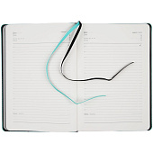 Ежедневник Alanis, недатированный, черный с голубым