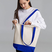 Сумка для покупок на молнии Shopaholic Zip, неокрашенная с синим