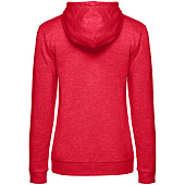 Толстовка с капюшоном женская Hoodie, красный меланж