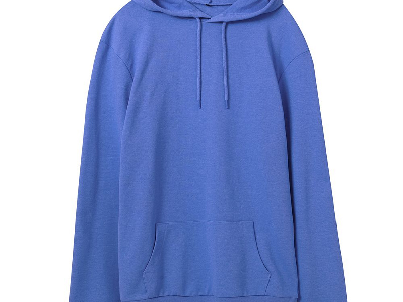 Толстовка с капюшоном унисекс Hoodie, ярко-синий меланж