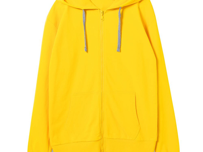 Толстовка на молнии с капюшоном Unit Siverga, желтая