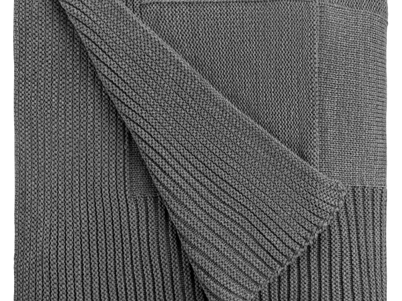 Плед Chess Queen, ver.2, серый меланж