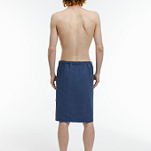 Килт вафельный мужской Onsen, темно-синий, единый размер