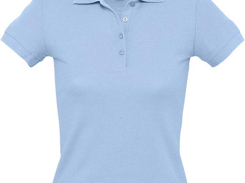 Рубашка поло женская People 210, голубая