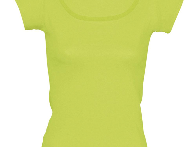 Футболка женская Melrose 150 с глубоким вырезом, зеленое яблоко