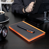 Ручка шариковая Inkolor, черная с серым