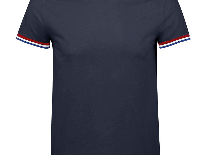 Футболка мужская Rainbow Men, темно-синяя с ярко-синим