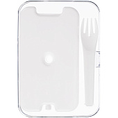 Ланчбокс Cibus с аккумулятором холода, белый с черным