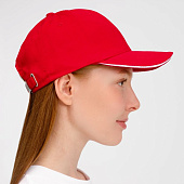 Бейсболка Buffalo, красная с белым