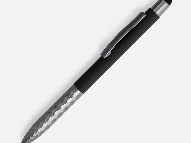 Ручка шариковая Digit Soft Touch со стилусом, черная