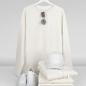 Свитшот унисекс S1, молочно-белый