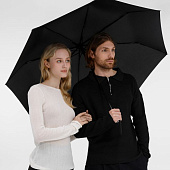 Зонт складной Fiber, черный