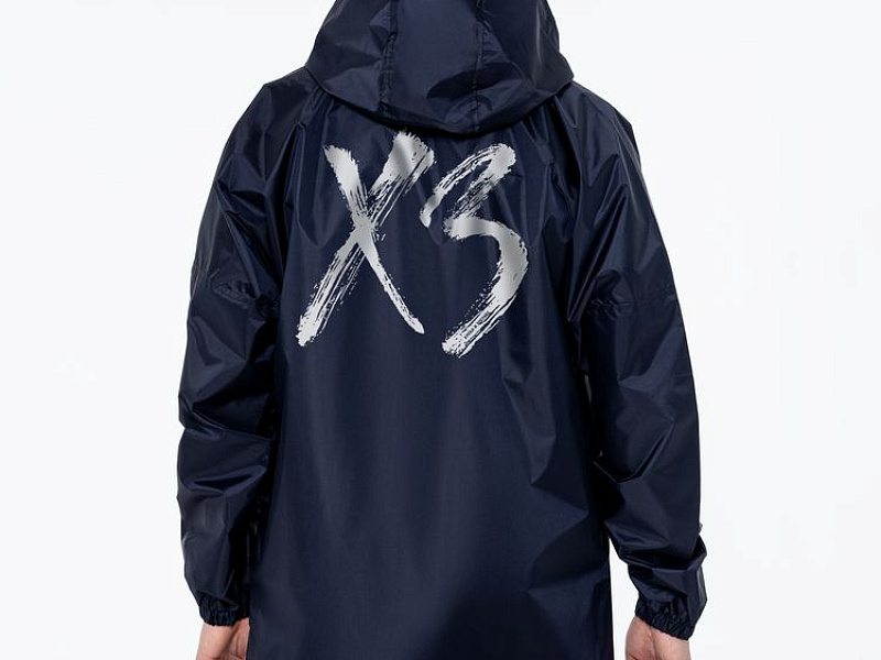 Дождевик «ХЗ», темно-синий с серебристым