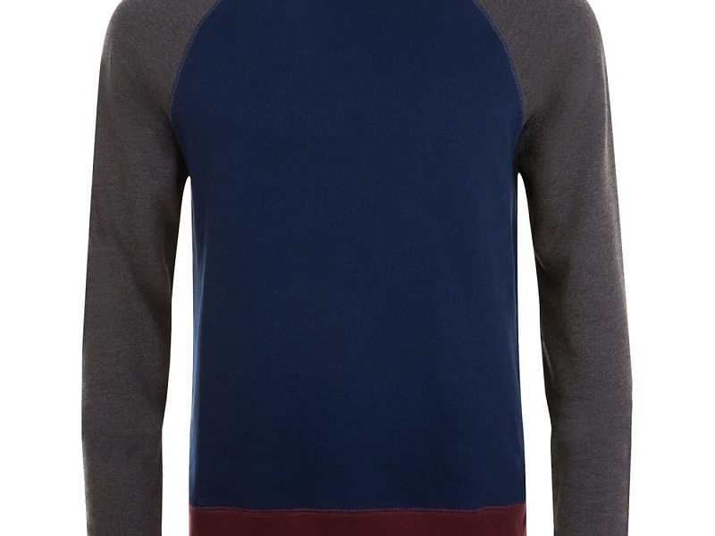 Толстовка унисекс Sandro, темно-синяя с черным меланжем