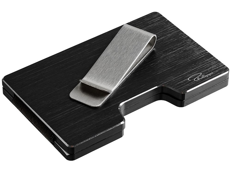 Футляр для карт с зажимом для купюр Cooper, черный