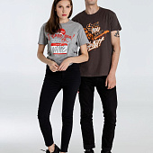 Футболка Hello! I Love You!, серый меланж