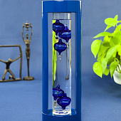 Термометр «Галилео» в деревянном корпусе, синий