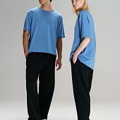 Футболка оверсайз унисекс Vozduh, синяя