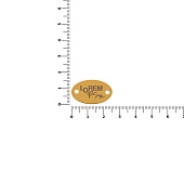 Шильдик металлический Alfa Oval, золотистый глянцевый