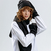 Варежки Fleecy, черные