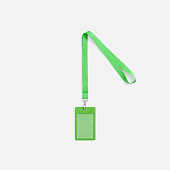 Лента для бейджа Pin, зеленая